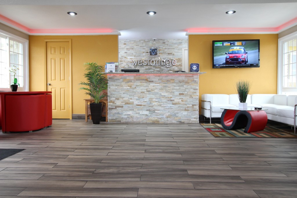 Front desk at Westbridge Inn & Suites