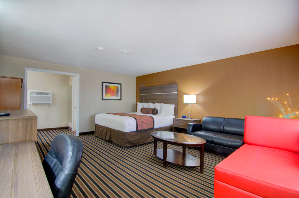 Renovated King Suite with Euro-top mattress at Westbridge Inn & Suites, Clinton, MO