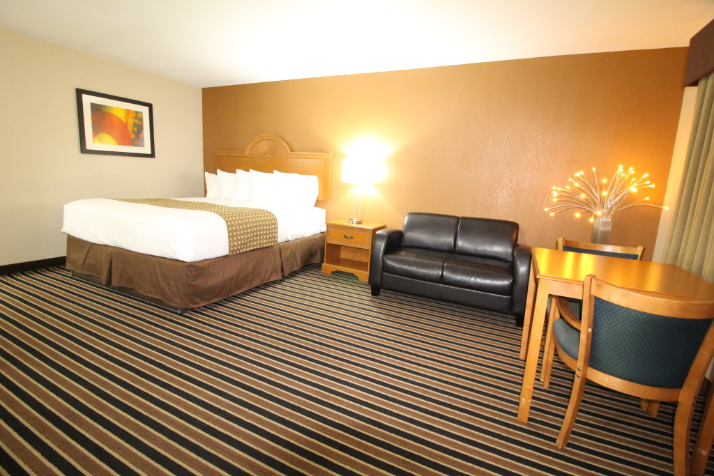 Renovated King Suite with Euro-top mattress at Westbridge Inn & Suites, Clinton, MO