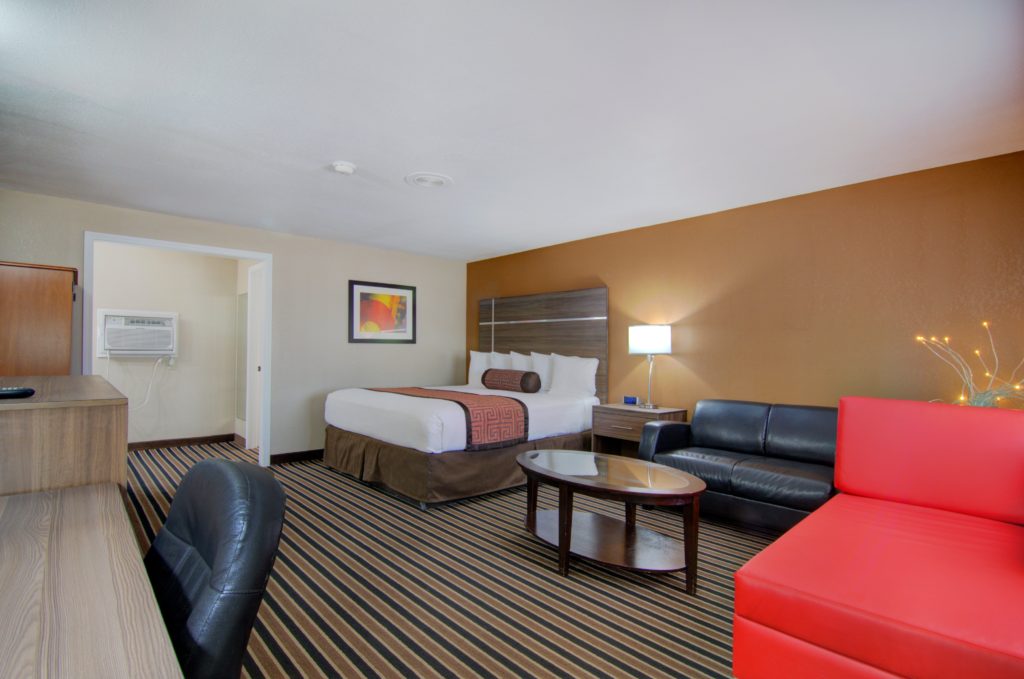 Renovated Standard Queen guest room at Westbridge Inn & Suites